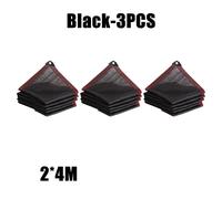 Filet Pare-Soleil À Bord Enveloppé,Voile Pare-Soleil Aux Quatre Coins,Crème Solaire Épaissie Cryptée,Tekbalcony Pr - Type 2x4m-Black-3pcs