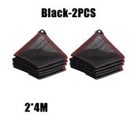 Filet Pare-Soleil À Bord Enveloppé,Voile Pare-Soleil Aux Quatre Coins,Crème Solaire Épaissie Cryptée,Tekbalcony Pr - Type 2x4m-Black-2pcs