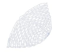 Filet Pêche Reseaux Maille Epuisette de Pêche en Caoutchouc Doux Sans Dommages pour Poissons Accessoires de Pêche (120CM)