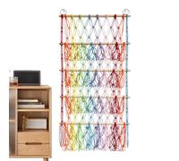 Filet pour animaux en peluche - Hamac en filet en peluche bohème | Support mural pour animaux en peluche | 4 couches de rangement en tapisserie tissée en peluche, organisateur de jouets en