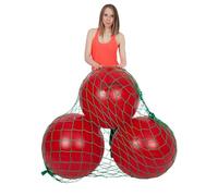 Filet pour ballon de gymnastique - Accessoire de rangement et sac de transport - Vert, 3 Bälle