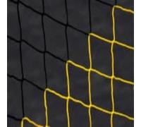 Filet de Football 5 x 2 m Jaune et Noir - Diamètre : 4 mm - POWERSHOT - Filet de Football - Idéal pour Les compétitions et Les matchs