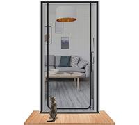 Filet pour chat pour balcon, porte d'écran pour animaux domestiques, empêche les chats de courir, écran de porte en maille pour salon, chambre à coucher, cuisine (taille de la porte appropriée : 120 x