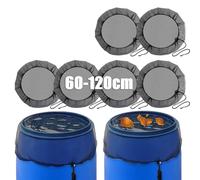 Filet pour Citerne de Pluie 6pcs 60-120cm Filet de Couverture en Maille for Baril de Pluie Seau de Collecte d'Eau Goutte de Pluie Anti-chute Feuilles Filtre Net Protection de l'Eau. Couverture de File