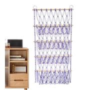 Filet pour jouets en peluche, organisateur à suspendre bohème à 4 couches, organisateur à suspendre bohème 52x105 cm, filet de rangement pour petits jouets, rangement en peluche bohème réglable en hau