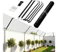 Filet Protection Chat Anti-escalade, Clôture d'enclos Extérieur Sécurisé de 10 M pour Chats, Clôture de Jardin en Filet Protection Chat Résistante aux Intempéries, avec Supports Muraux Antirouille