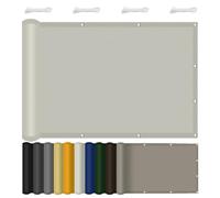 Filet Protection Solaire 160 x 300 cm Imperméable Protection, UV Store Pare-Soleil avec Œillets pour Balcon, Serre, Plantes, Terrasse, Clapier, Piscine, Blanc cassé