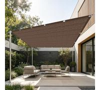 Filet Protection Solaire 2.7 x 3.6 m Respirant Filet D’Ombrage Rectangulaire avec Œillets pour Couverture Végétale Serre Jardin Pergola Patio Lawn Pet House, Brun