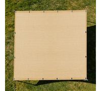 Filet Protection Solaire 3.1 x 3.4 m Vent et Perméable à l'eau Tissu D'Intimité avec Œillets pour Jardin, Terrasse, Balcon, Camping, Pergola, Jaune Sable