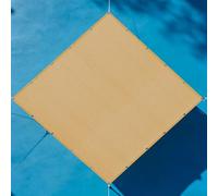 Filet Protection Solaire 3.5 x 3.5 m Respirant Filet D’Ombrage Rectangulaire Résistant pour Patio Serre Jardin Pergola Pet House, Jaune Sable