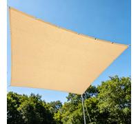 Filet Protection Solaire 65 x 600 cm Protection Solaire Filet d'ombrage avec Œillets pour Jardin, Terrasse, Balcon, Camping, Pergola, Couleur Crème