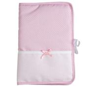 Filet - Protège Carnet de Santé à Broder en Coton, Ideal Pour Broderie au Point de Croix, À Personnaliser - Prénom, Motifs, Date de Naissance, Idée Cadeau de Naissance, Rose