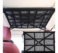Filet Rangement Voiture pour VW Tiguan 3 (III) CT I 2024-2024, 90×65cm avec Sangles Croisées Réglables,Poches Zippées Indépendantes,Filet Rangement Toit Voiture