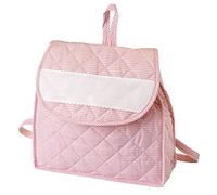 Filet - Sac à dos maternelle pour enfants | Matériaux de haute qualité | Insert en toile aida personnalisable | Fermeture avec bouton pratique | Rose| Dim. 27 x 28 x 5 cm