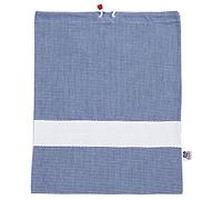 Filet - Sac maternelle à carreaux Vichy teint en fil Bleu |Bande en toile Aida personnalisable | Taille 42 x 34 cm | Fabriqué en Italie