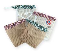 Filet Savon Lot de 4 - JaMoonLBV Jml® Fabrication Française - Sauve Savon & Shampooing Solide, Pochette à Savon - Ensemble de Sacs à Savon Moussant - Porte Savon Écologique pour la Douche