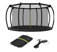 Filet Sécurité Trampoline - Enceinte Remplacement, Clôture Saut | Protection Jardin Arrière Cour Terrasse Extérieur Fournitures Maille Résistant Intempéries Garde Cadre Rond Écran Nylon Kit