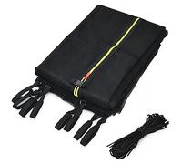 Filet Trampoline Rechange, Filet de Sécurité pour Trampoline, Filet Protection Trampoline pour Ø 183 244 305 366 427 457 488 cm 6/8/12 Barres, Porte d'entrée avec Fermeture à Glissière,366cm / 8 Poles