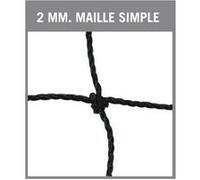 Filet volleyball -cable acier-Maille simple de 100 mm G