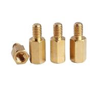 Filetage à tête unique en laiton, 5/10/20 pièces, tampon Hexagonal, colonne vis haute, Support cuivre, d'espacement M4M5(M5X60X7 5pcs)