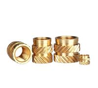 Filetage d'écrou moleté en laiton thermofusible, moulage thermique, type SL, Double sergé, écrou d'encastrement par Injection for imprimante 3D pour pièces(Length 5mm 50pcs,M3(OD4.5mm))