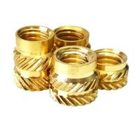 Filetage femelle moleté à enfoncer à chaud, Écrous d'insertion thermofusibles en laiton M2 à M8, tailles multiples(Length 7mm 50pcs,M5 (OD7.5mm))