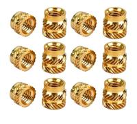 Filetage femelle moleté à enfoncer à chaud, Écrous filetés thermofusibles en laiton for imprimante 3D, lot de 500, plusieurs tailles(Length 5mm,M2(OD3.5mm))