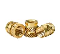 Filetage femelle moleté à enfoncer à chaud, Écrous thermofusibles en laiton M2 M3 M4 M5, lot de 20, différentes tailles, for imprimante 3D portable(Length 3mm,M5(OD7.5mm) 30Pcs)