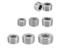 Filetage mâle 1/8 1/4 3/8 1" femelle bloquant l'embout à six pans creux en acier inoxydable bouchon hexagonal intérieur raccord de tuyau d'huile et d'eau(Female Blocking G1.2,5 PCS)