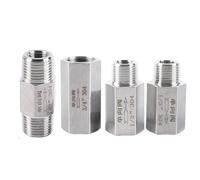 Filetage mâle / femelle en acier inoxydable 304, filetage PT 0,3 cm, 1/4", 3/8", 1/2", 3/4", hexagonal, anti-retour direct, clapet anti-retour (mâle (entrée) femelle (extérieur), 3/8")