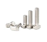 Filetage métrique M5 x 20 mm, boulon en T, boulon à tête de marteau, vis à tige en T pour profil d'extrusion standard de 6 mm, acier au carbone plaqué nickel (série 2020, 40 pièces)
