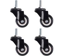 Filetage Universel Roulettes Roues De Chaise De Bureau Parquet Dur Roue Calme À Vis Roues Chaise Pivotantes Rouleaux Vis Roulettes Chaise Replacement Roulette Frein Muet Pour Pas De Rayures（4pcs)