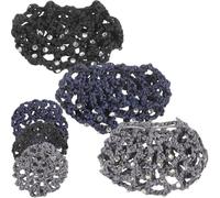 Filets à Cheveux pour Chignon Ornés de Cristaux, Lot de 6 | Maille en Tissu, Style Simple et Classique, pour Occasions Formelles ou Décontractées, Femme