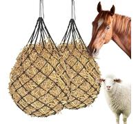 Filets à Foin à Distribution Lente pour les Chevaux - Mangeoire À Foin Pour Alimentation Lente | avec un Distributeur de Friandises à Anneau Fixe pour Moutons, Chèvres, Volailles, Fermiers, Cours, Écu