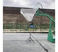 Filets de basket-ball pour entraînement Anneaux de basket-ball autoportants Fixation de retour de balle en métal Support de retour de balle pivotant à 180° Entraîneur de tir Jeunes Adultes Gym Home