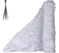 Filets de camouflage Blanc 1.5x2.5m,filets de camouflage pour la chasse et le camping, filets d'ombrage, parapluies, décorations, bâches de protection, housses de voiture - Tissu Oxford 210D