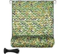 Filets de Camouflage Vert 1.5x10m,Filets de Camouflage pour la Chasse et Le Camping, Filets d'ombrage, parapluies, décorations, bâches de Protection, Housses de Voiture - Tissu Oxford 210D
