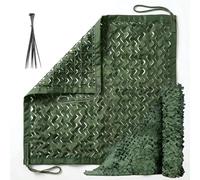 Filets de Camouflage Vert 1.5x2.5m,Filets de Camouflage pour la Chasse et Le Camping, Filets d'ombrage, parapluies, décorations, bâches de Protection, Housses de Voiture - Tissu Oxford 210D