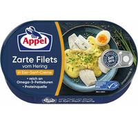 Filets de hareng Appel dans une crème classique aux œufs et à la moutarde finement épicée 200g