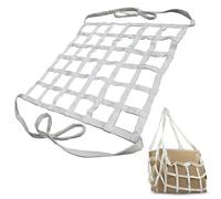Filets de Levage carrés de 3,3 à 13 Pieds, Sangles de Suspension élastiques Plates en Polyester Robustes for quais de Chargement et de déchargement de navires(1m-1102lbs-10cm)