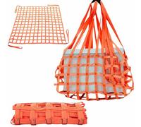 Filets de Levage de Charges, élingues Plates en Polyester, Sangles de sécurité Robustes pour la sécurisation des Charges, pour Le remorquage et Le Levage sur Chantier(1X1M/Mesh 10cm/Load 500kg)