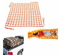 Filets de Levage de Charges, Sangles de sécurité, Grand Filet de Levage à élingue, capacité de 0,3 à 4 tonnes, pour remorquage, Levage, engins de Travail, Orange(3X3M/Mesh 15cm/Load 3t)