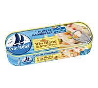 FILETS DE MAQUEREAUX VIN BLANC AROMATES SANS AROMES AJOUTÉS 175G, PETIT NAVIRE, LOT DE 4