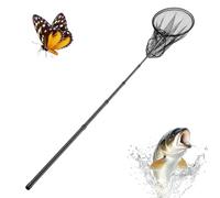 Filets de pêche en plein air avec poignée pour attraper des papillons | Filet à araignées pour enfants adolescents adultes pêcheurs lac rivière étang parc jardin ruisseau