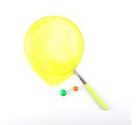 Filets de pêche pour enfants, pliables et extensibles, ensemble seau télescopique coloré, pour attraper les insectes, les petits poissons, les activités de jardin en plein air (jaune)