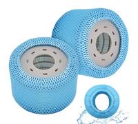 Filets de Protection Compatibles avec Filtres de Spa, 2 Pcs Couvercle en Maille pour Mspa 90 Filtre de Rechange Cartouches Filtrantes, Élastique Filtre de Protection en Maille pour Filtre de Piscine
