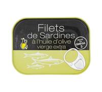 Filets de sardines à l'huile d'olive vierge extra - Conserve 100g