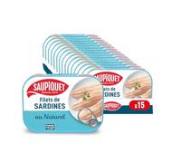 FILETS DE SARDINES AU NATUREL 100GX15