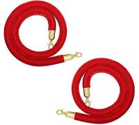 Filets de sécurité pour chargement, corde en jute robuste, corde de protection pour enfants, lot de 2, 200 cm, rouge, pour la gestion des files d'attente - Corde de barrière extra longue pou
