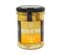 Filets de thon huile d'olive citron et thym - Pot 200g